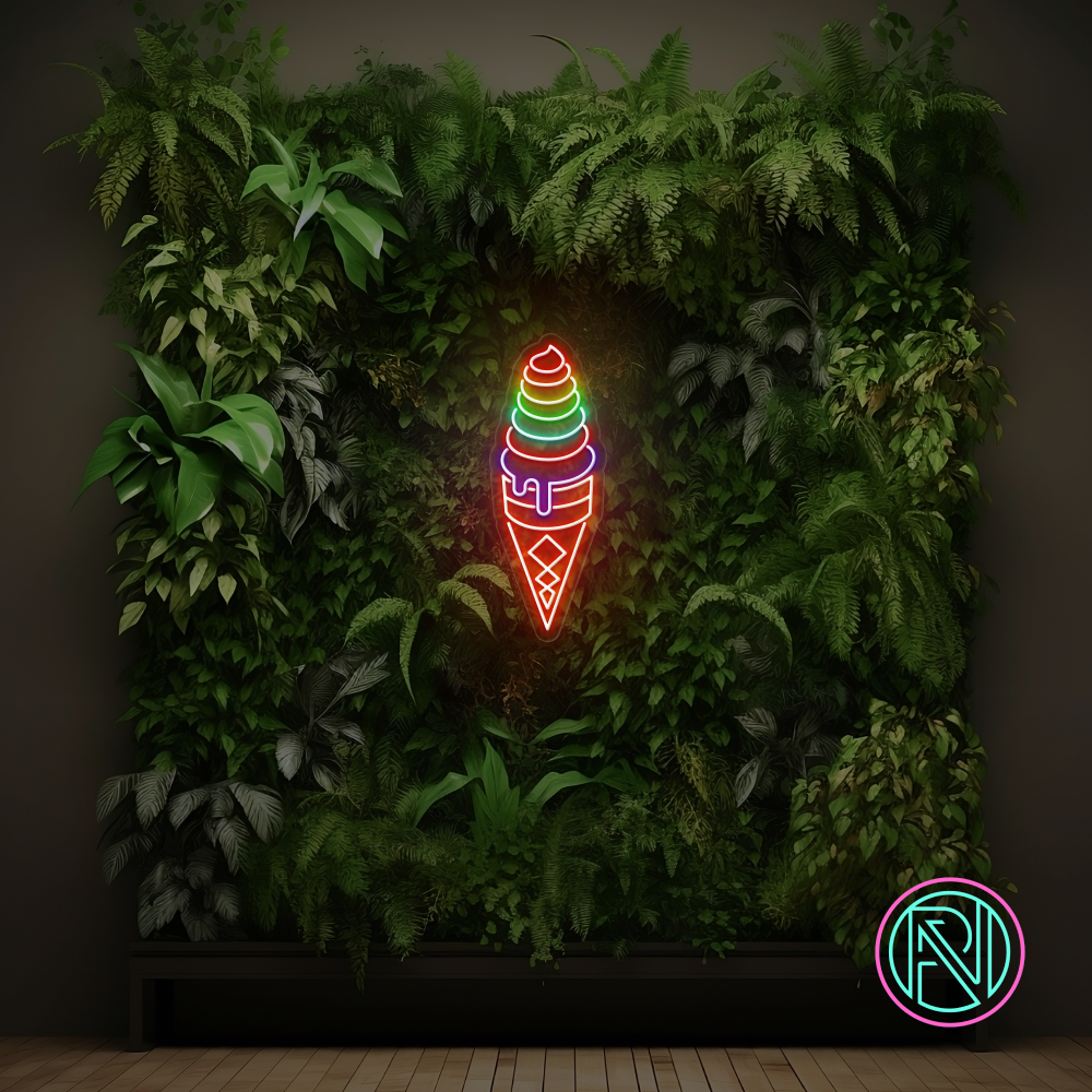 "Regnbue IS" Led Neonskilt - Bestilling!