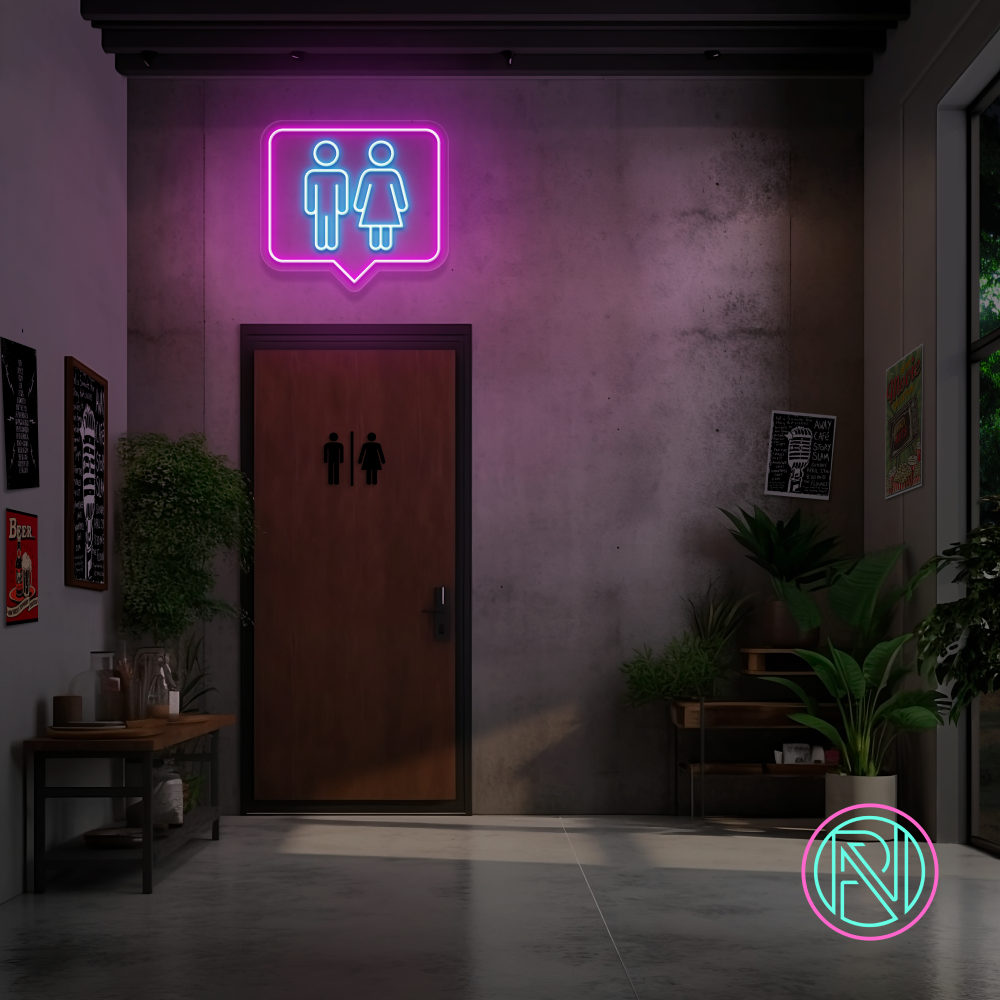 "WC Emoji" Led Neonskilt - Bestilling!