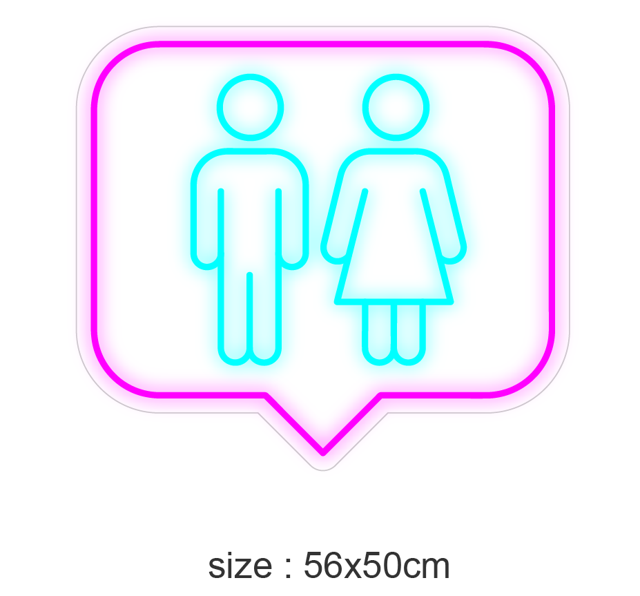 "WC Emoji" Led Neonskilt - Bestilling!