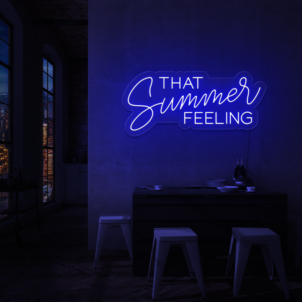 "THAT Summer FEELING" Led neonskilt. Bestilling!