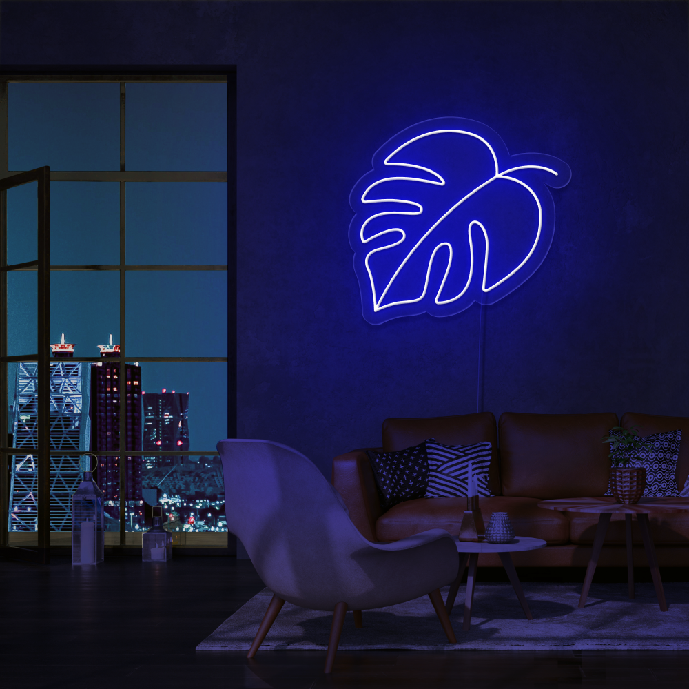 "Tropisk blad" Led neonskilt. Bestilling!
