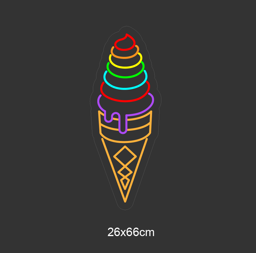 "Regnbue IS" Led Neonskilt - Bestilling!