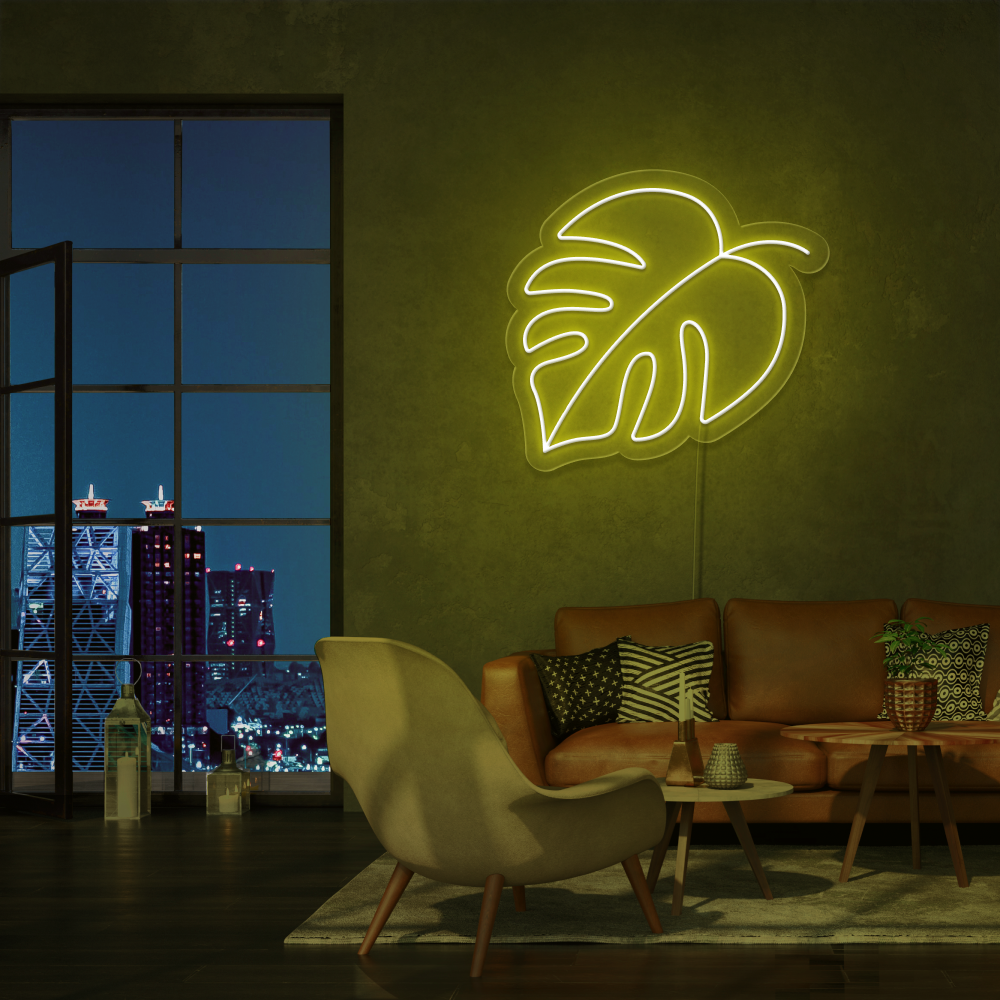 "Tropisk blad" Led neonskilt. Bestilling!