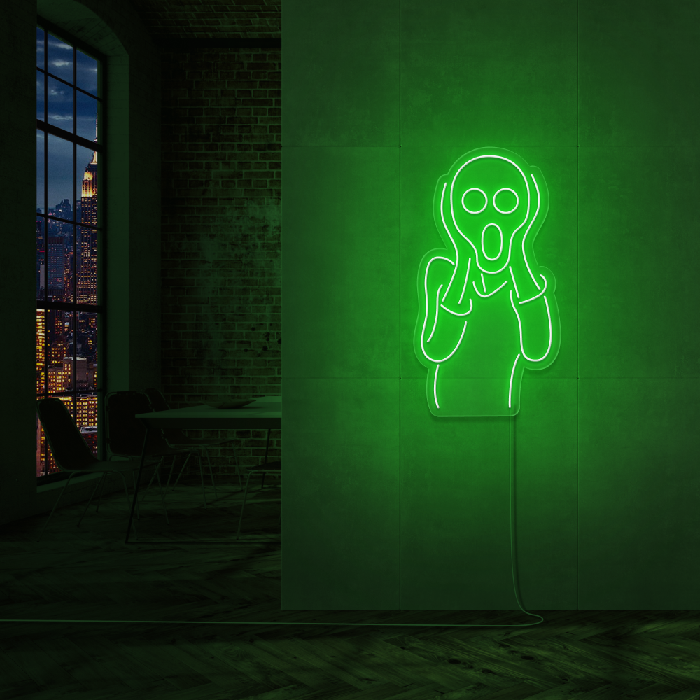 "Skriet" Led neonskilt. Velg ønsket farge!