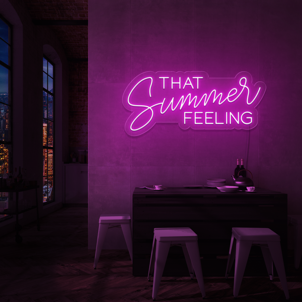 "THAT Summer FEELING" Led neonskilt. Bestilling!