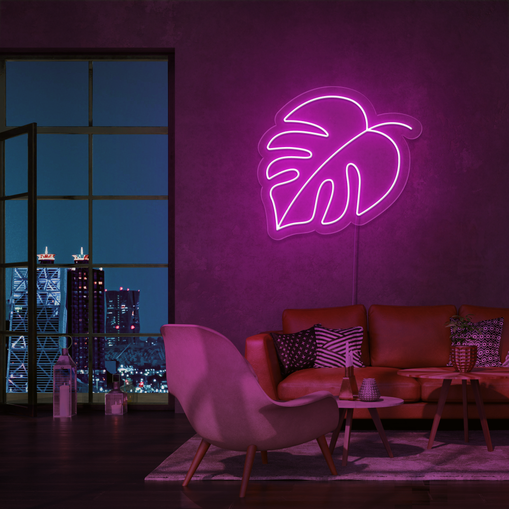 "Tropisk blad" Led neonskilt. Bestilling!