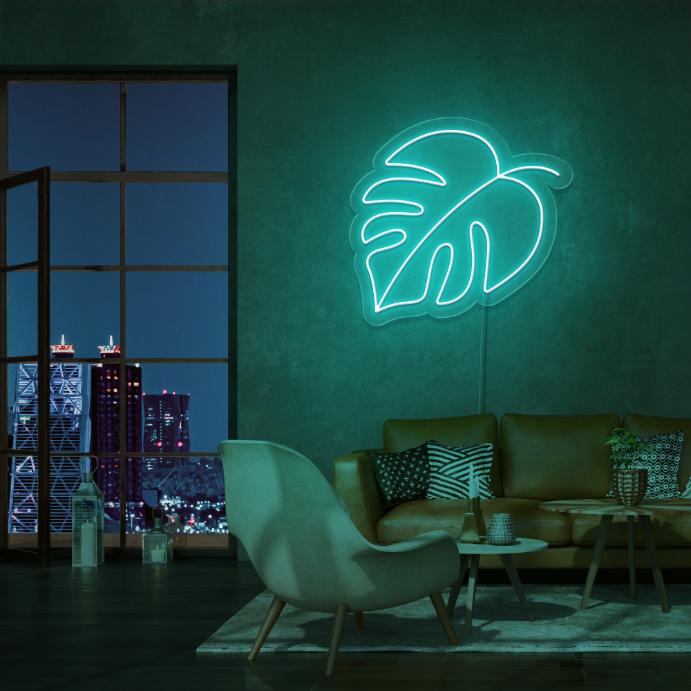 "Tropisk blad" Led neonskilt. Bestilling!