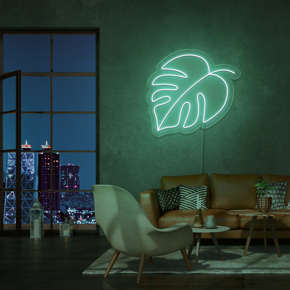 "Tropisk blad" Led neonskilt. Bestilling!