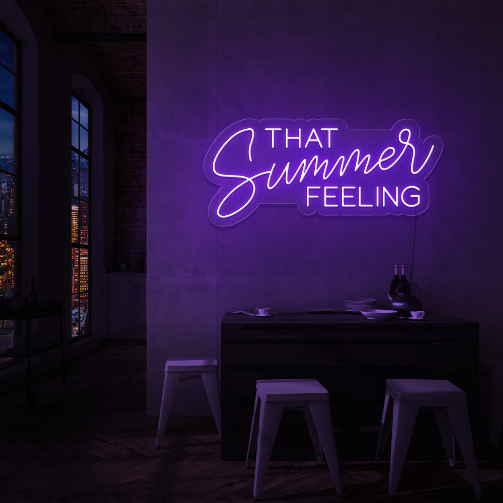 "THAT Summer FEELING" Led neonskilt. Bestilling!