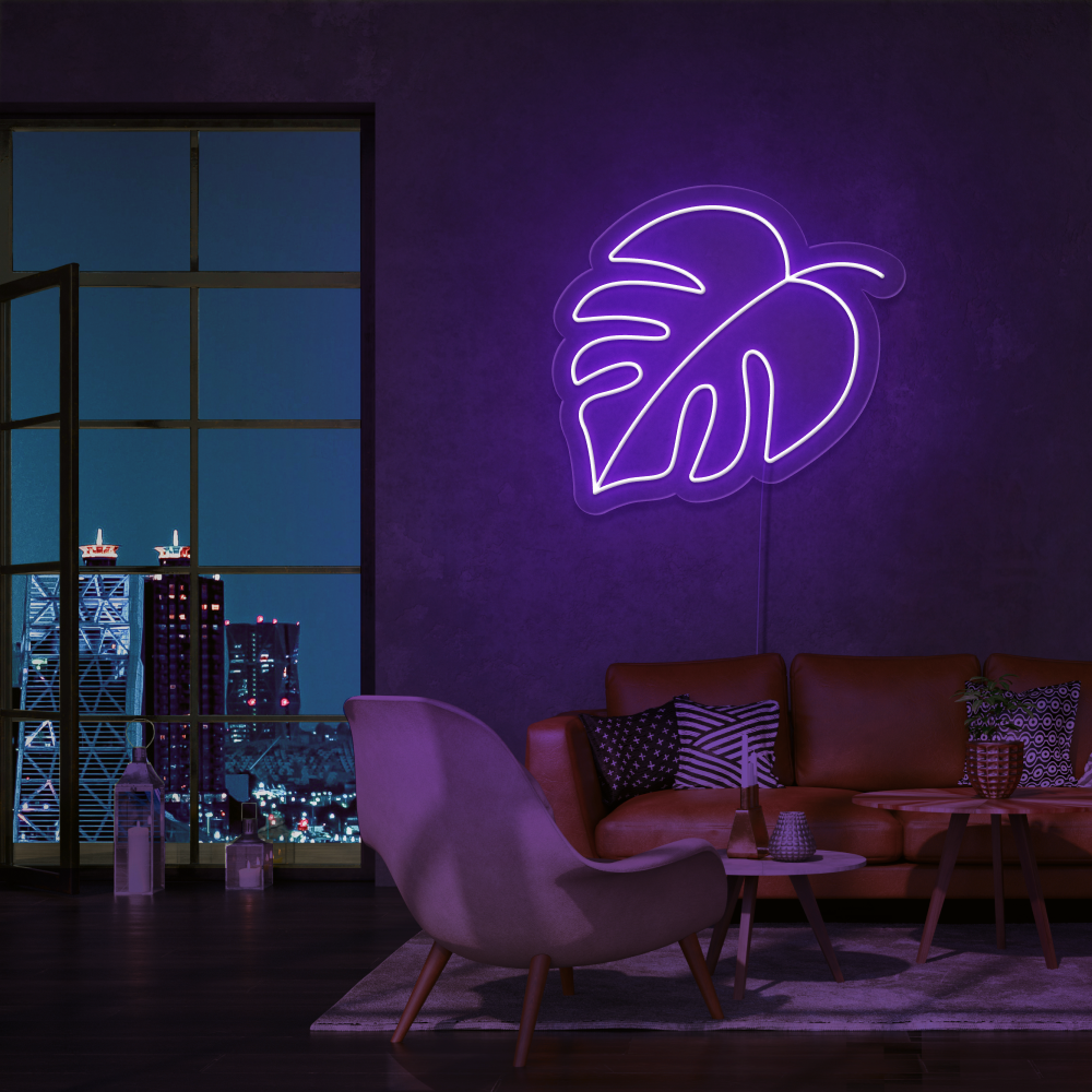 "Tropisk blad" Led neonskilt. Bestilling!