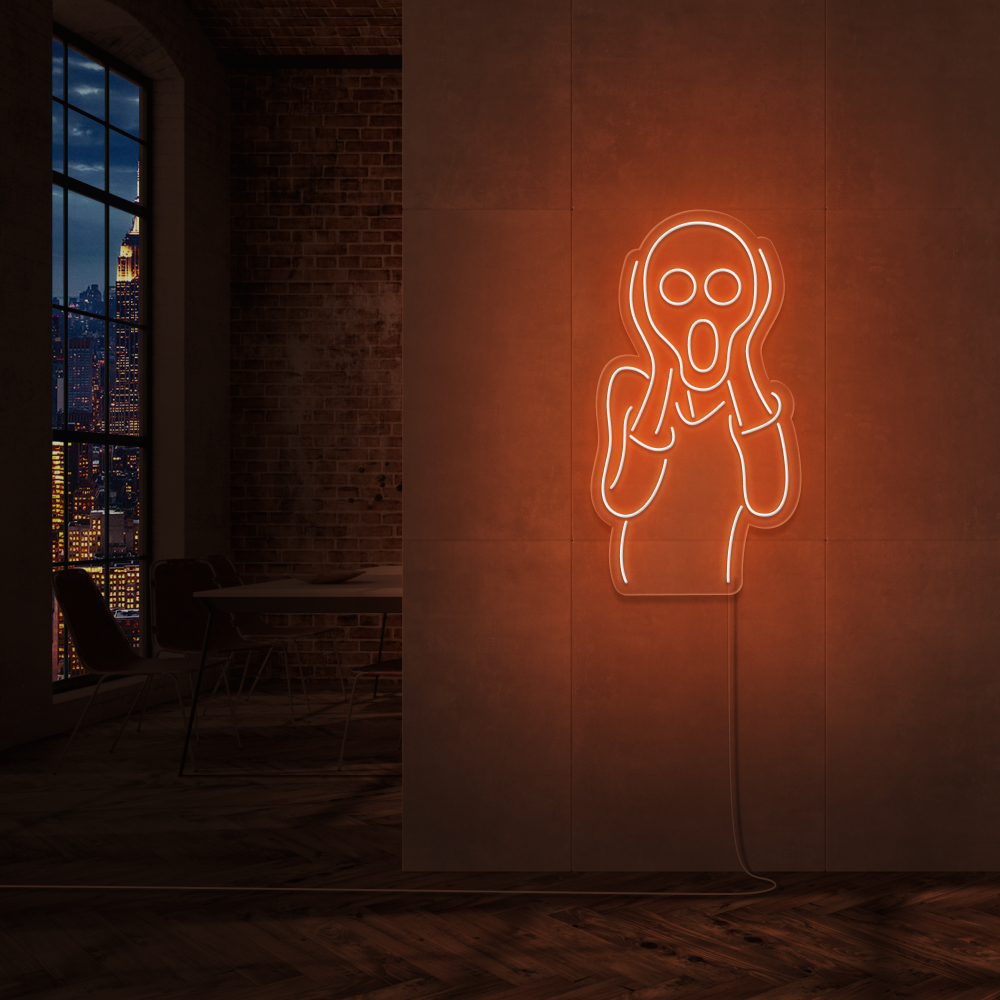 "Skriet" Led neonskilt. Velg ønsket farge!