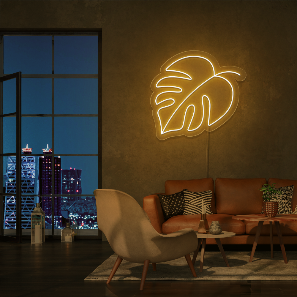 "Tropisk blad" Led neonskilt. Bestilling!