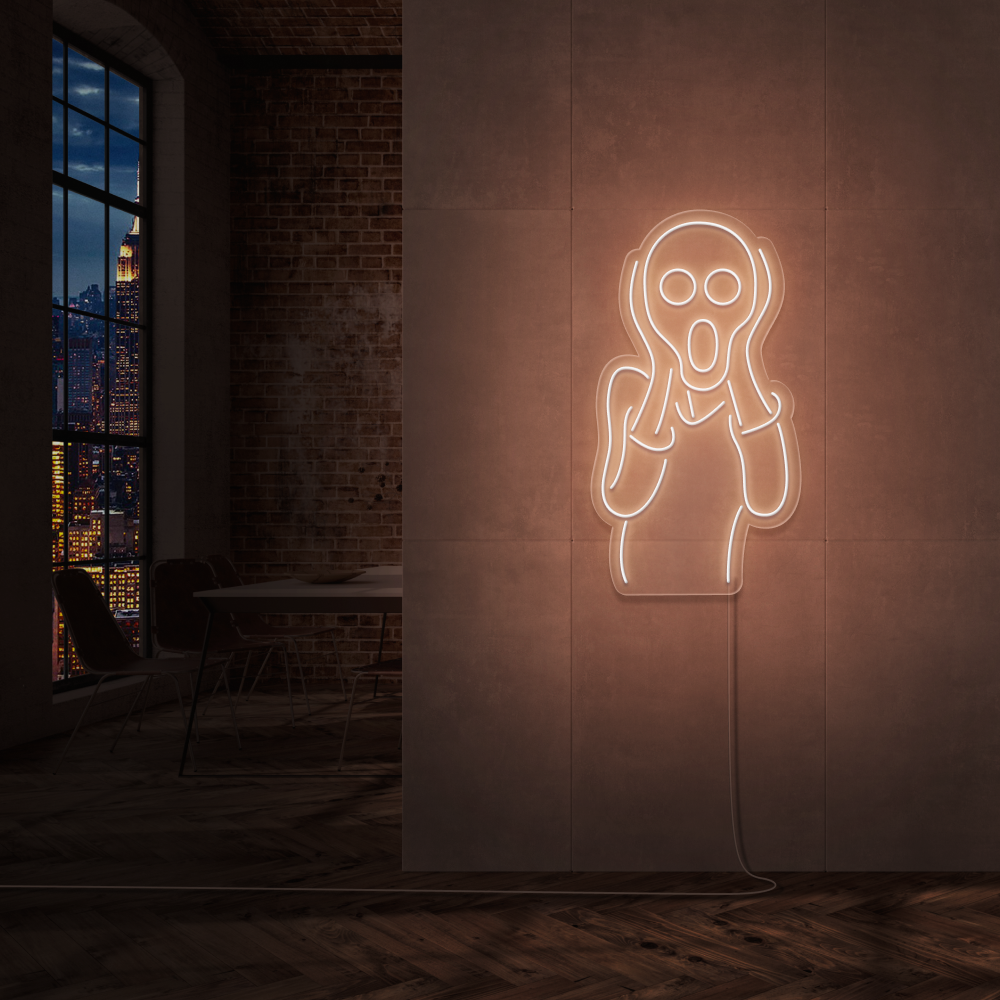 "Skriet" Led neonskilt. Velg ønsket farge!