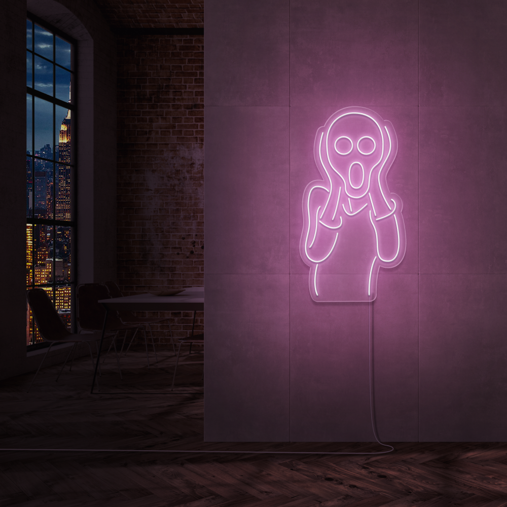 "Skriet" Led neonskilt. Velg ønsket farge!