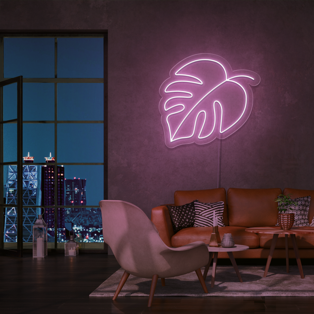 "Tropisk blad" Led neonskilt. Bestilling!