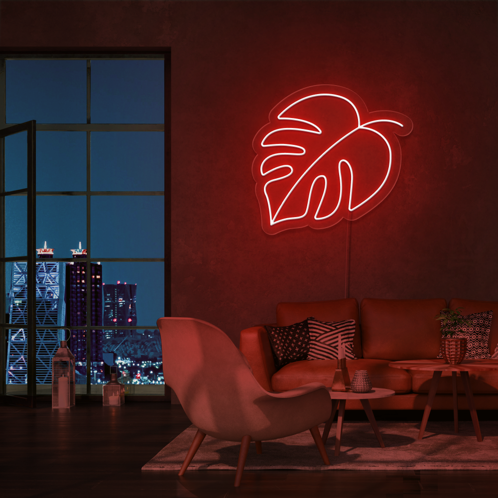 "Tropisk blad" Led neonskilt. Bestilling!