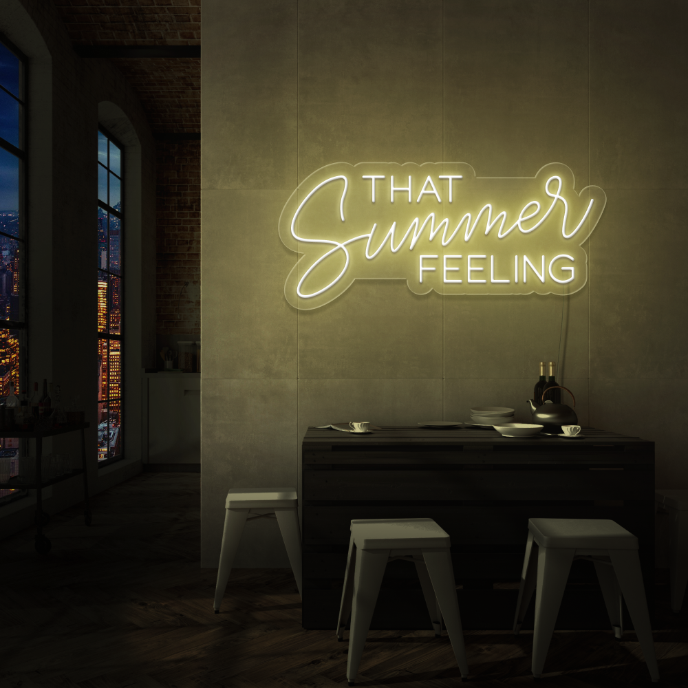 "THAT Summer FEELING" Led neonskilt. Bestilling!