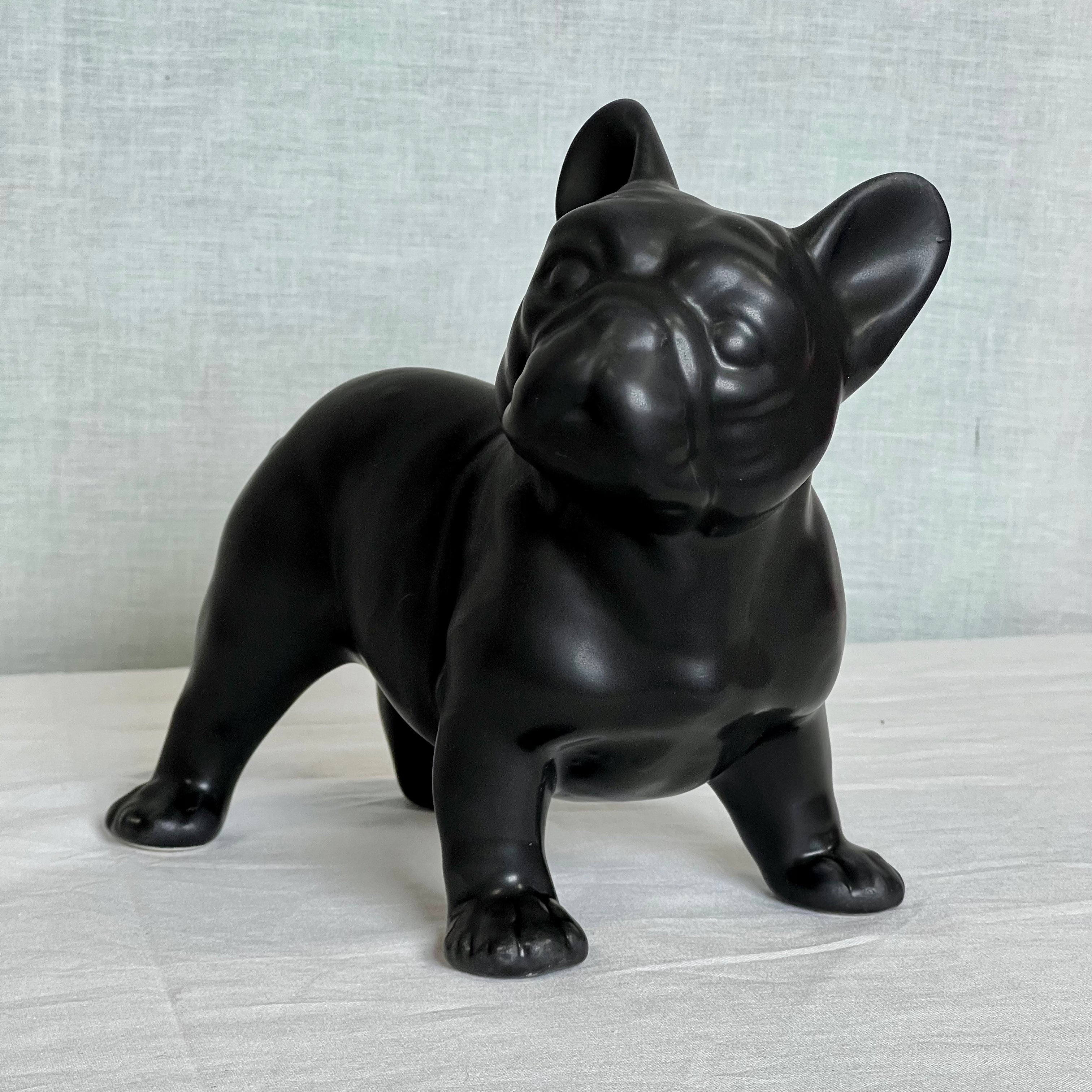 Porselen "Fransk bulldog" 17 cm "Svart"