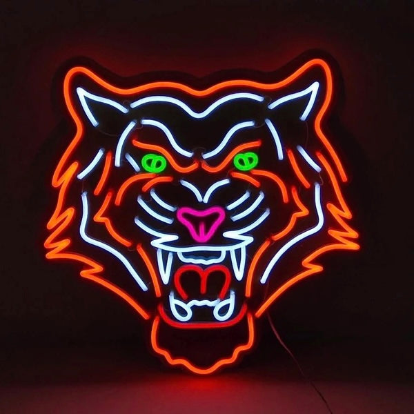 "Aggressive Tiger" LED NEONSKILT. Bestilling!