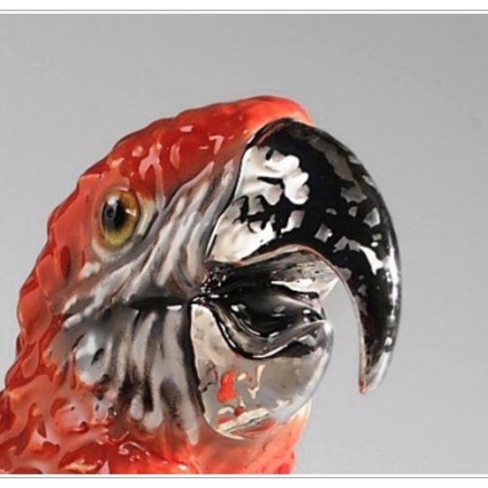 Porselen "Ara" Papegøye 52 cm.