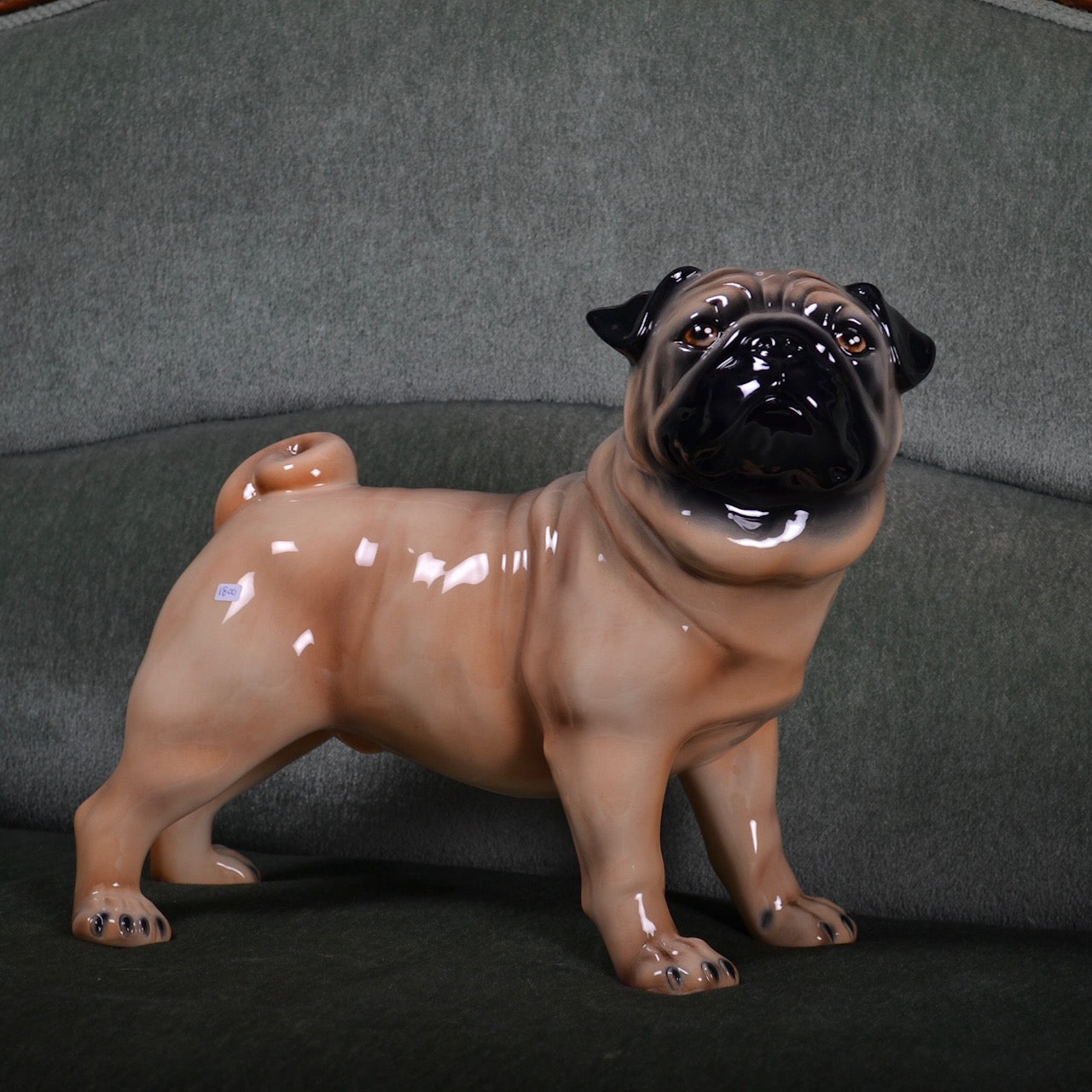 Porselen "Mops" 36x29cm Bestilling!