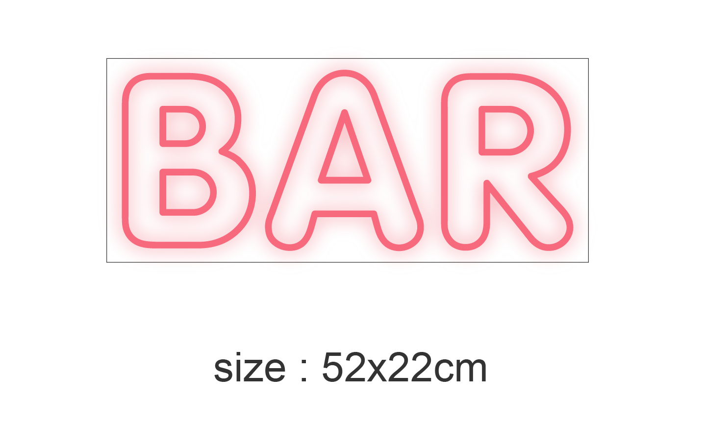 Neonskilt "BAR" Utendørs. Bestilling!