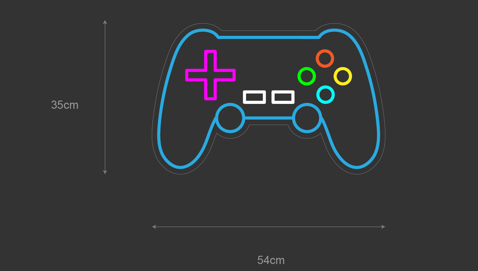 "GAMING" LED NEONSKILT. Bestilling!