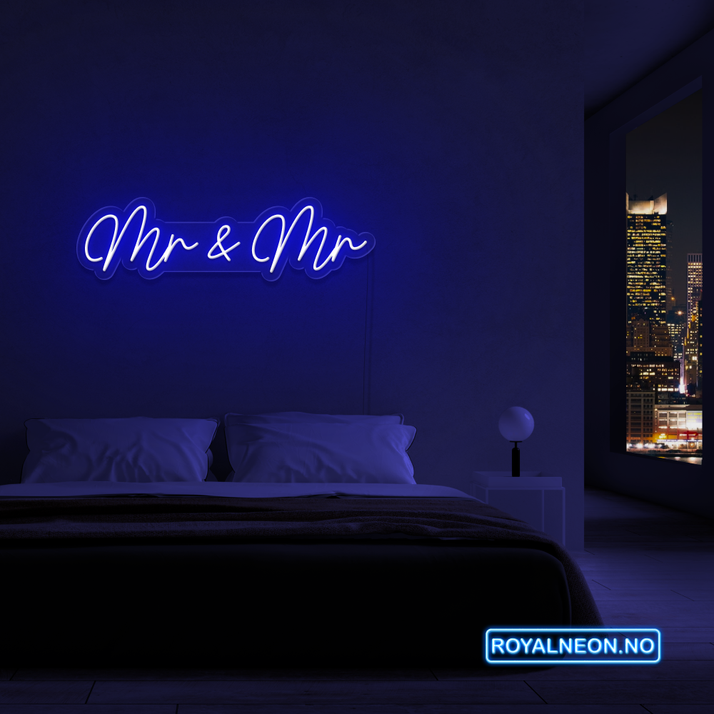 "Mr & Mr" LED NEONSKILT. Bestilling!