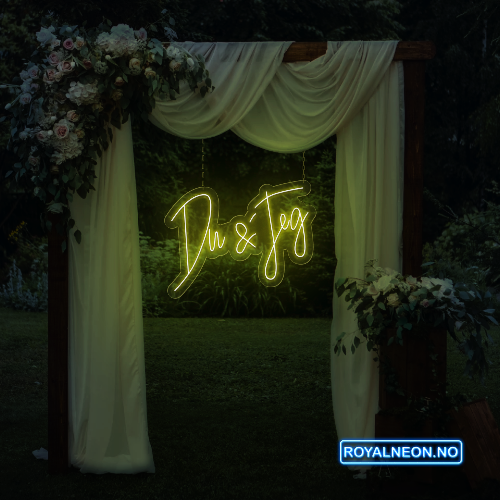 "Du & Jeg" Led Neonskilt. Bestilling!