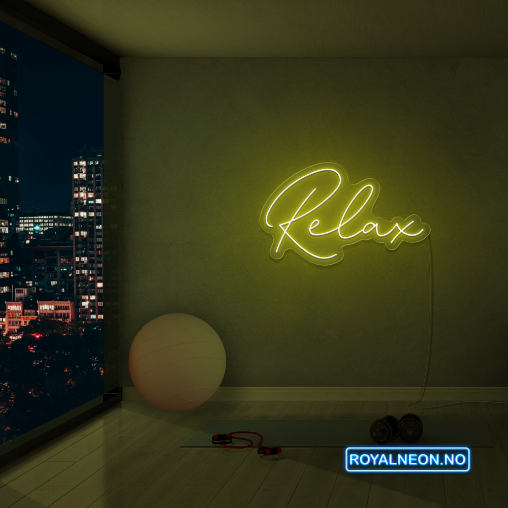 "Relax" Led Neonskilt. Bestilling!