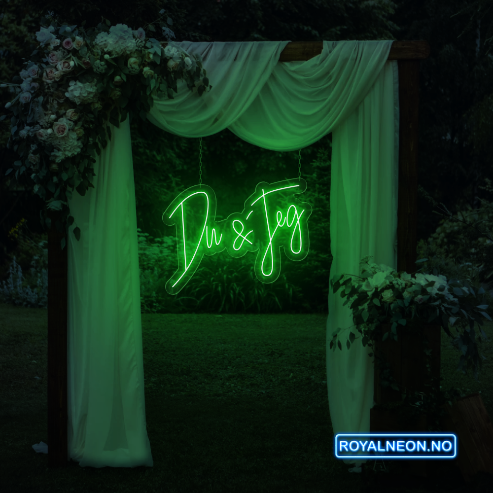 "Du & Jeg" Led Neonskilt. Bestilling!