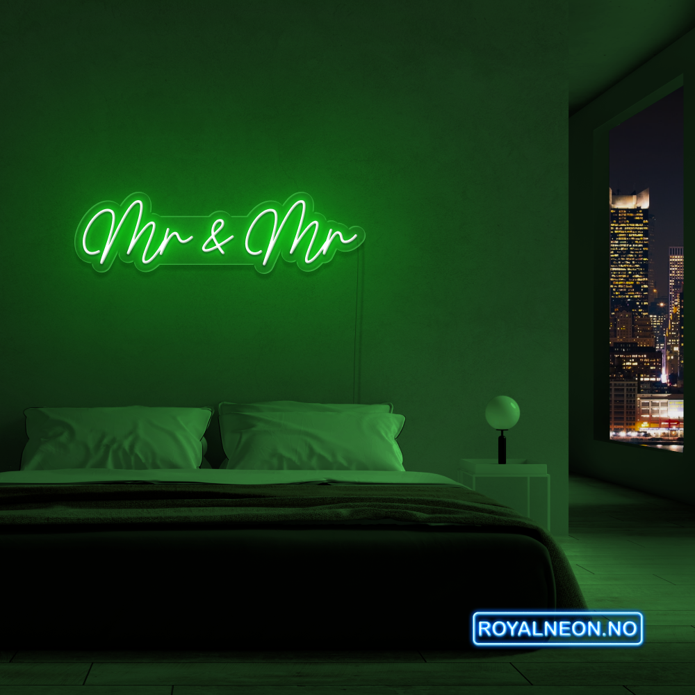"Mr & Mr" LED NEONSKILT. Bestilling!