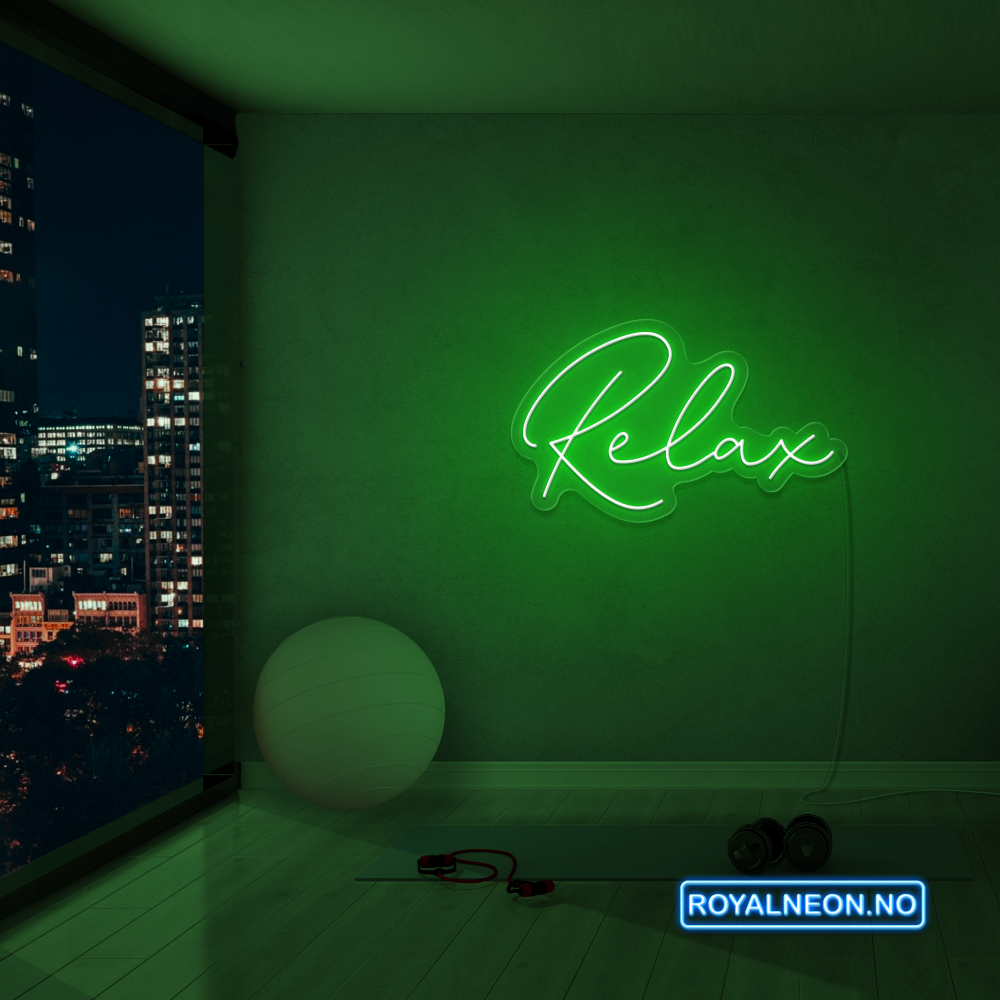 "Relax" Led Neonskilt. Bestilling!