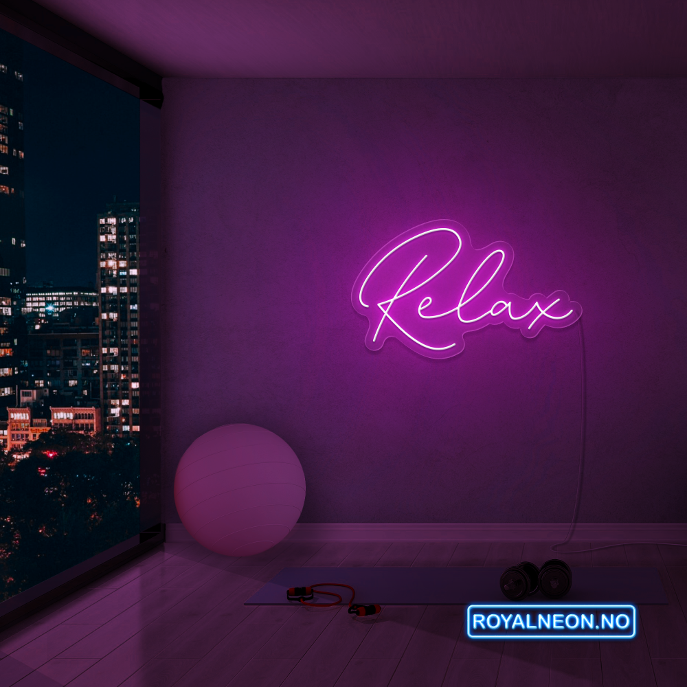 "Relax" Led Neonskilt. Bestilling!