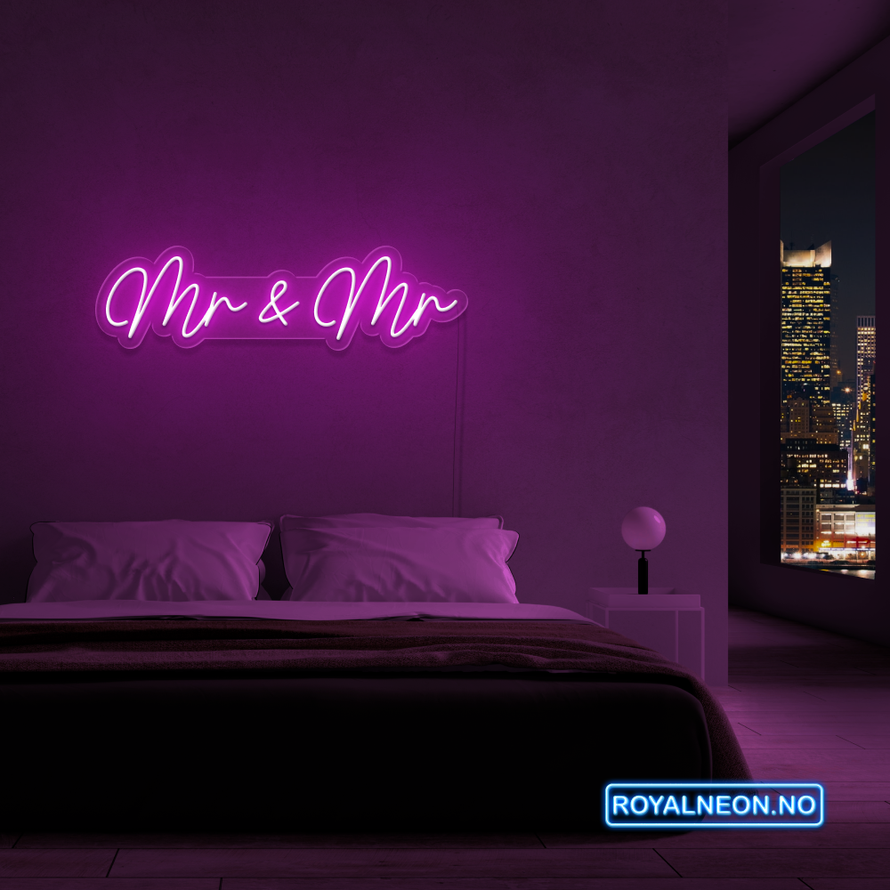 "Mr & Mr" LED NEONSKILT. Bestilling!