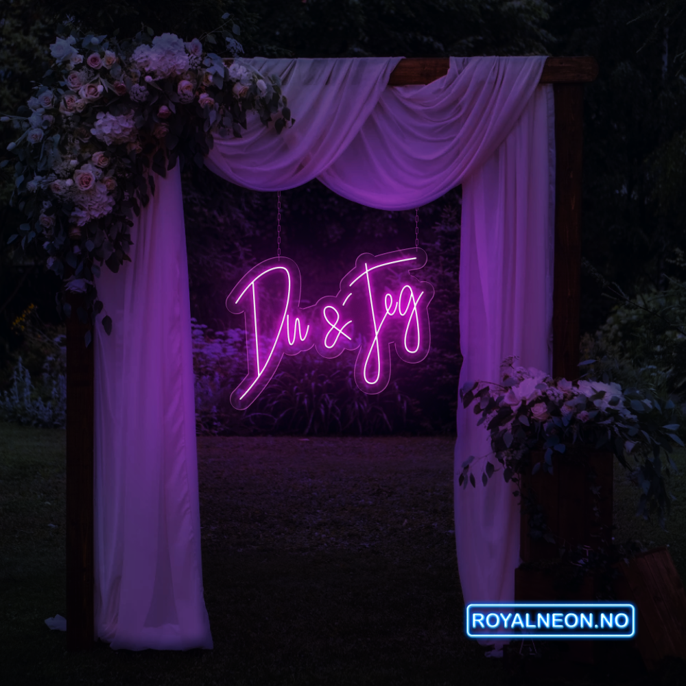 "Du & Jeg" Led Neonskilt. Bestilling!