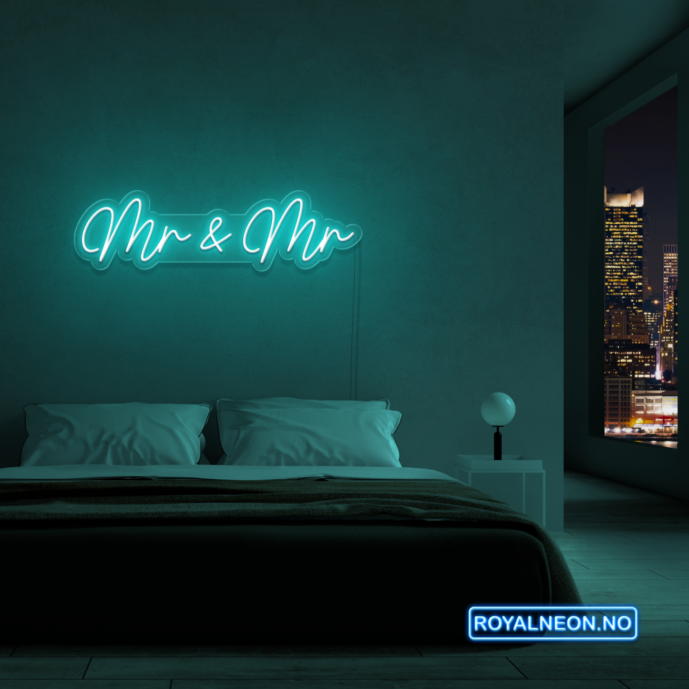 "Mr & Mr" LED NEONSKILT. Bestilling!