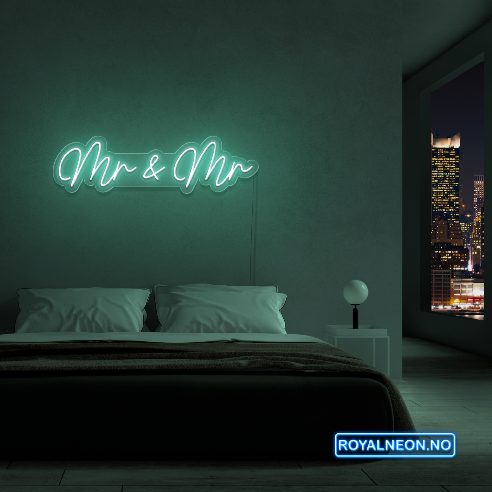 "Mr & Mr" LED NEONSKILT. Bestilling!