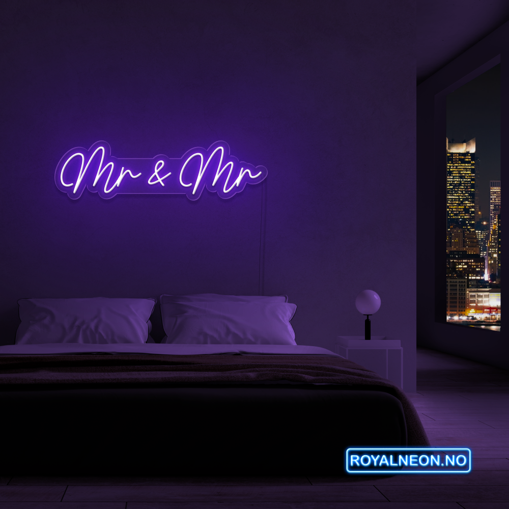 "Mr & Mr" LED NEONSKILT. Bestilling!