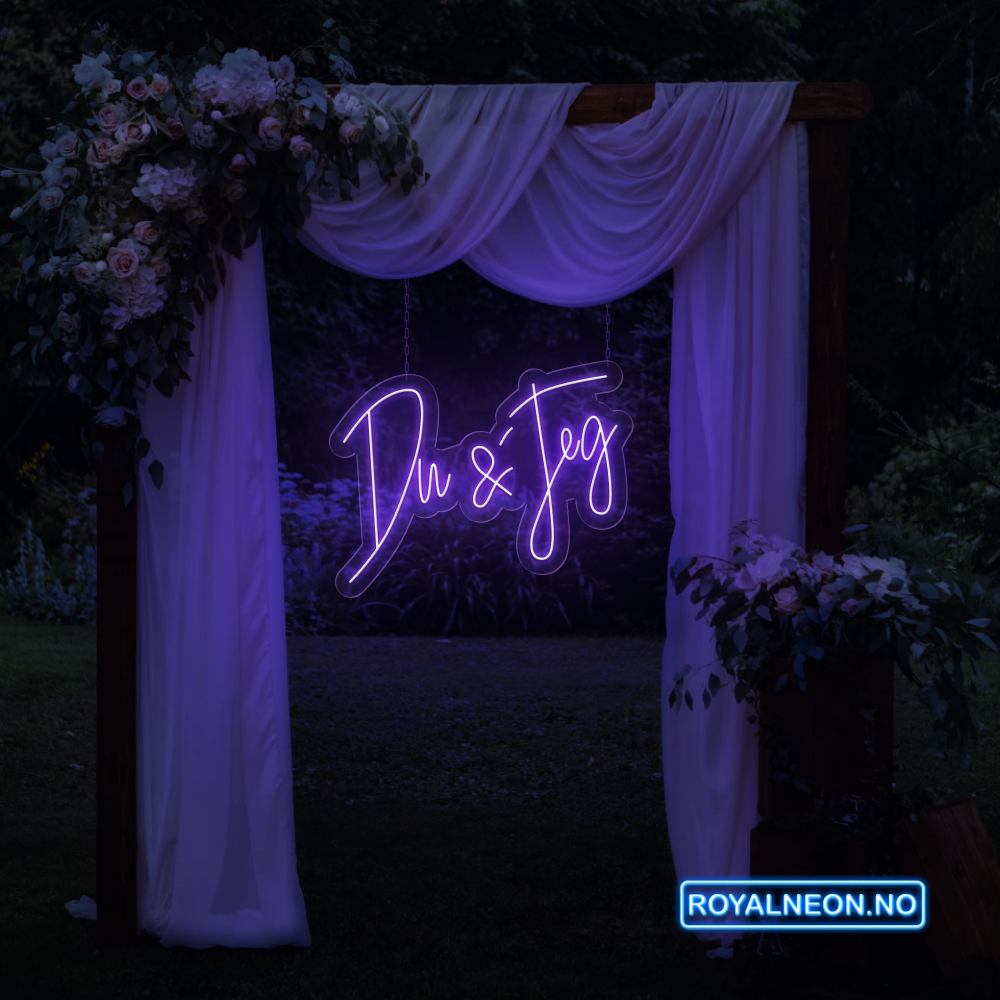 "Du & Jeg" Led Neonskilt. Bestilling!