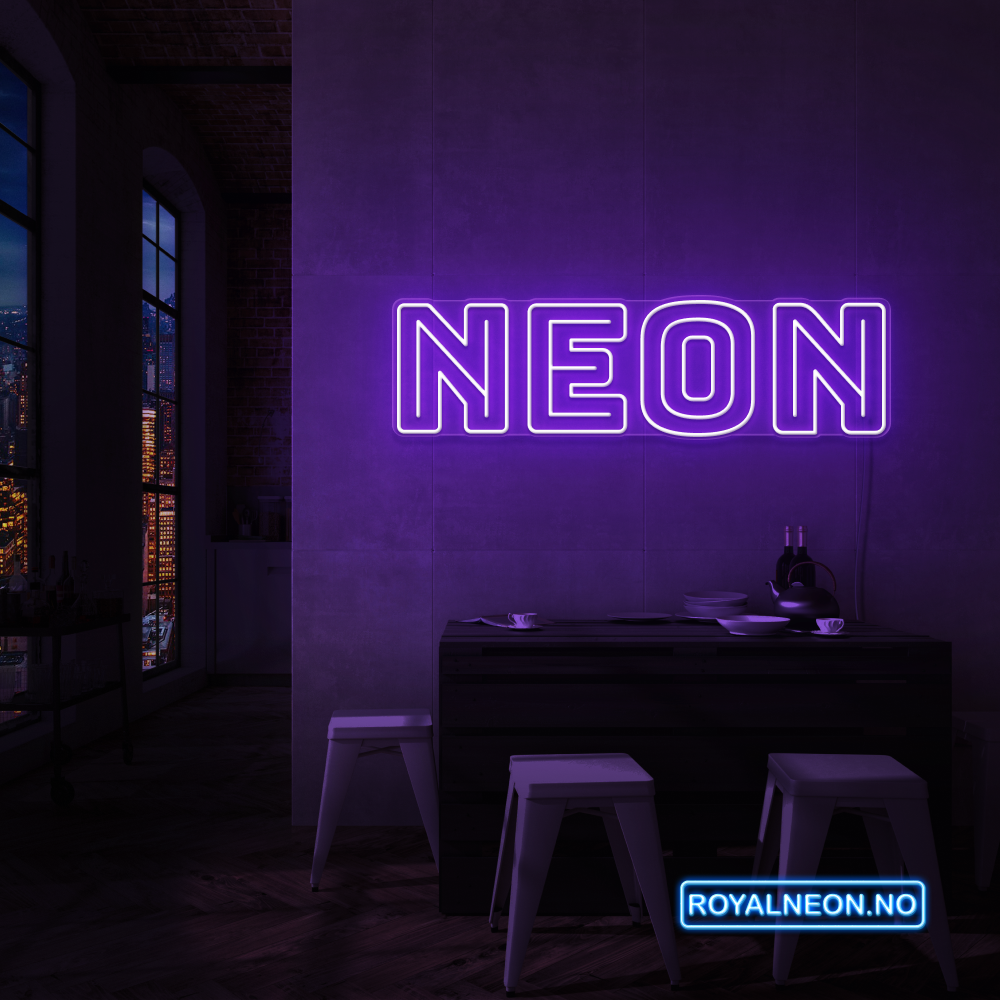 "NEON NEON" LED NEONSKILT. Bestilling!