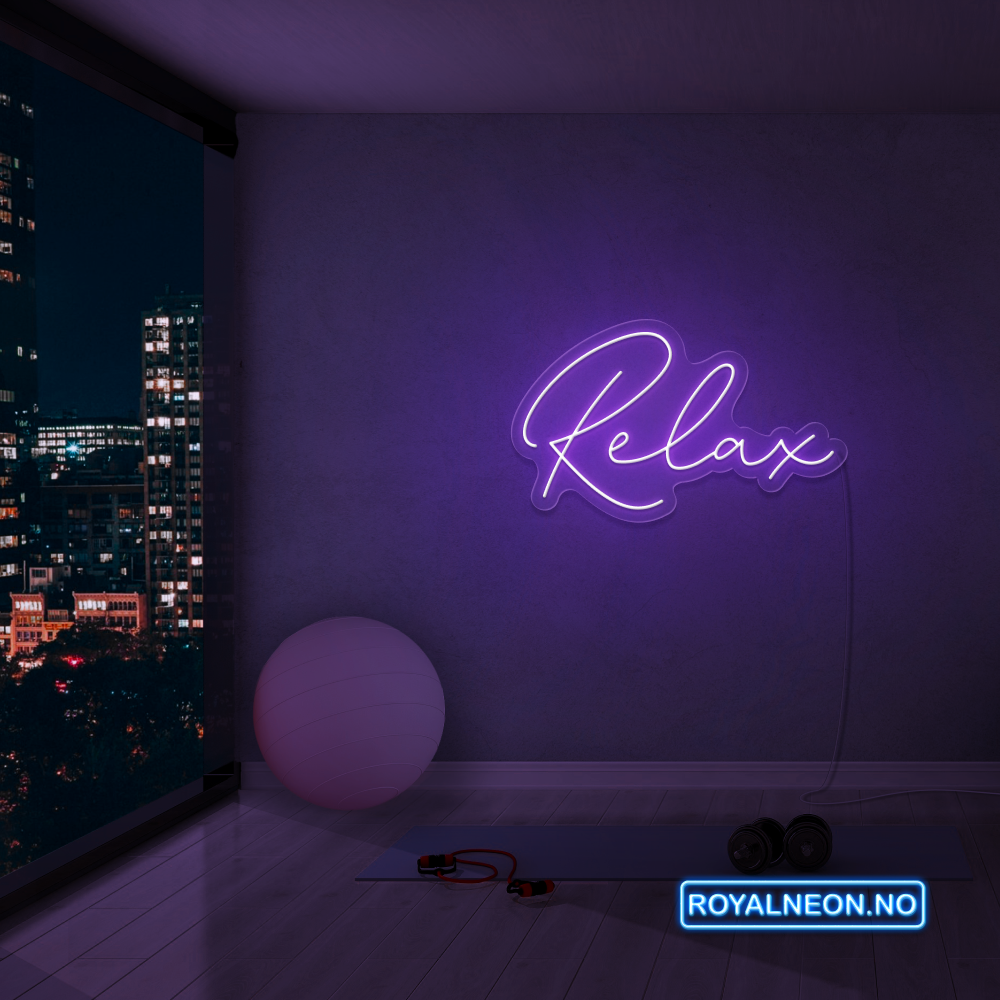"Relax" Led Neonskilt. Bestilling!