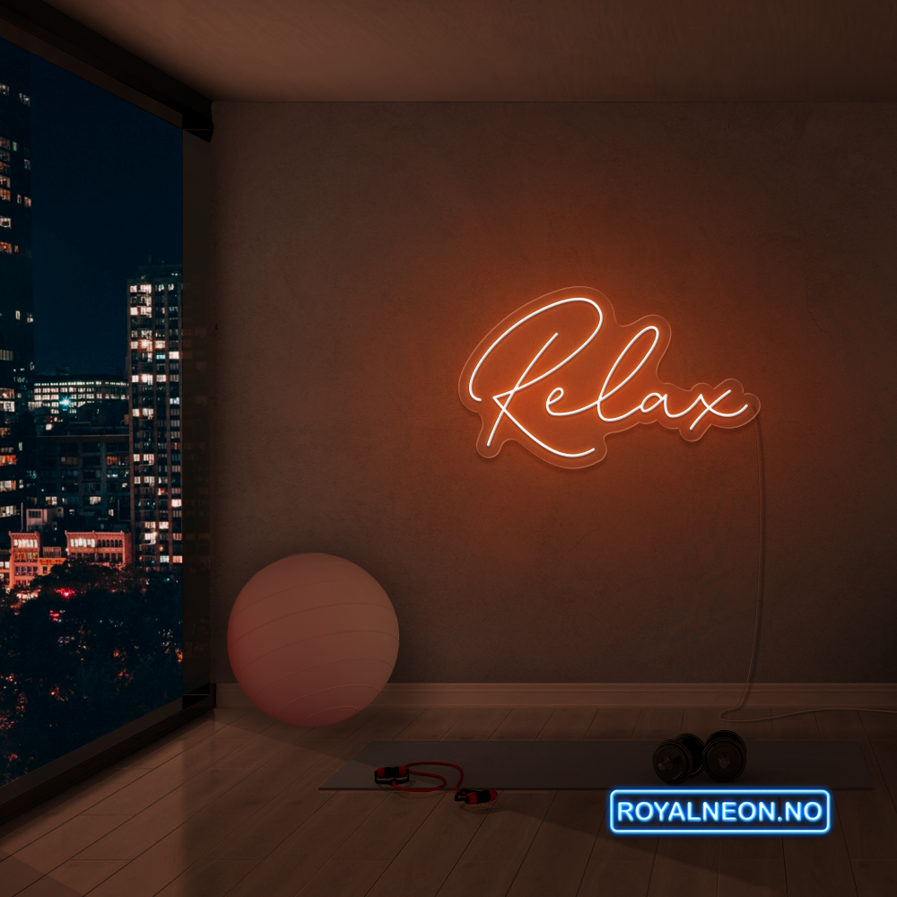 "Relax" Led Neonskilt. Bestilling!
