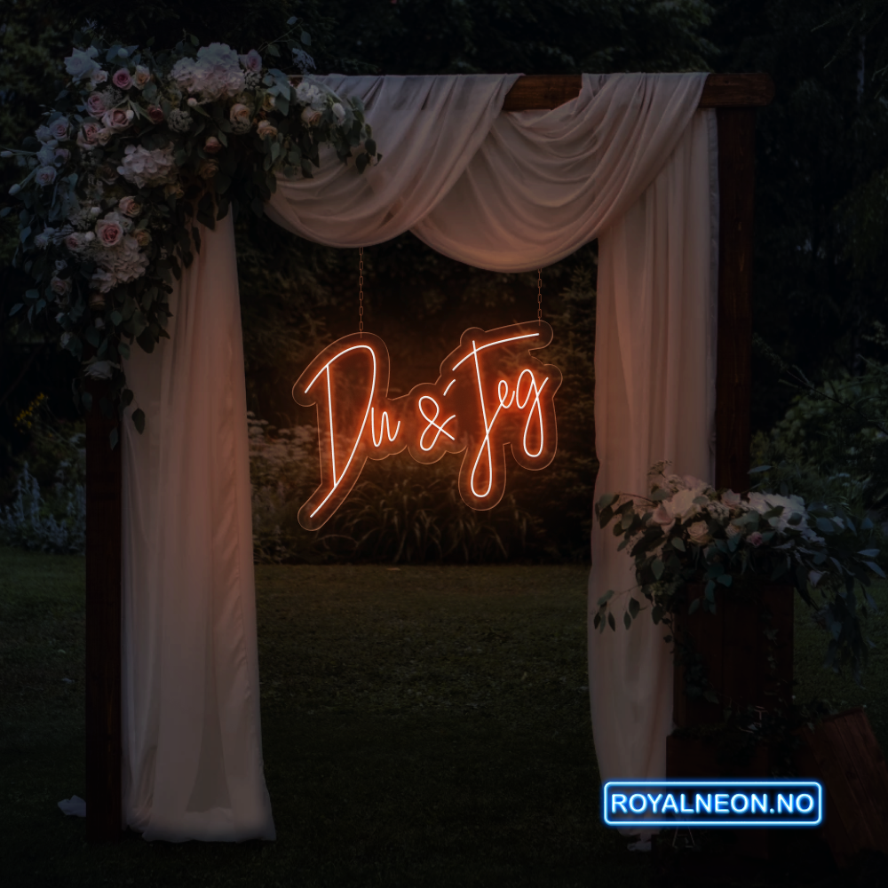 "Du & Jeg" Led Neonskilt. Bestilling!