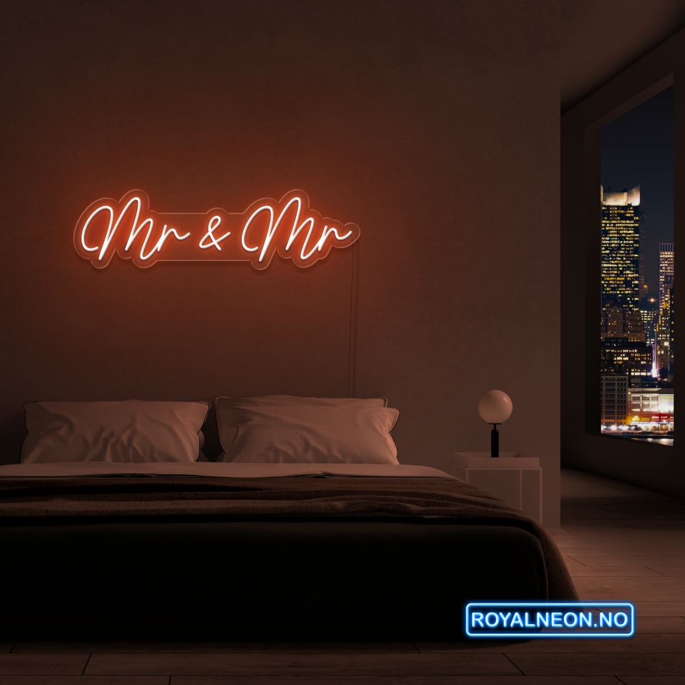 "Mr & Mr" LED NEONSKILT. Bestilling!
