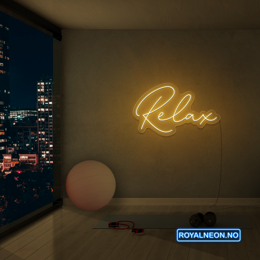"Relax" Led Neonskilt. Bestilling!