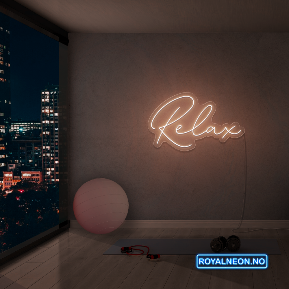 "Relax" Led Neonskilt. Bestilling!