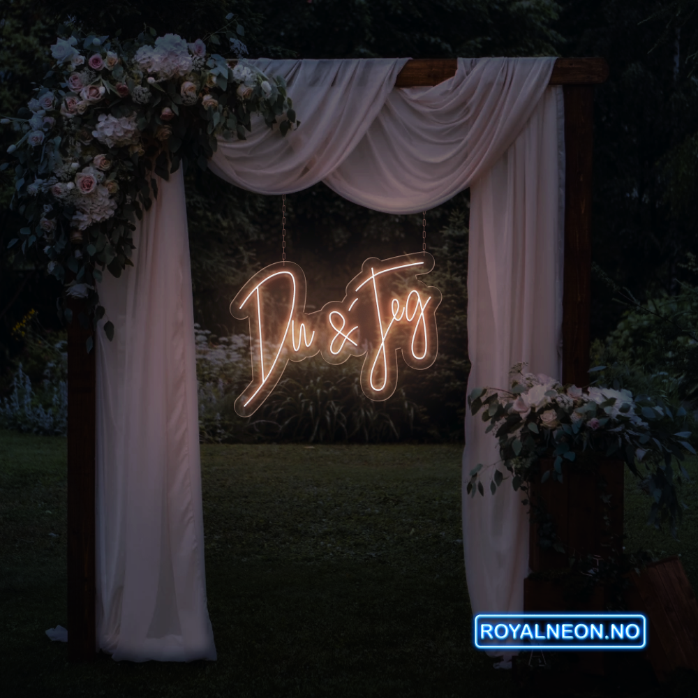 "Du & Jeg" Led Neonskilt. Bestilling!