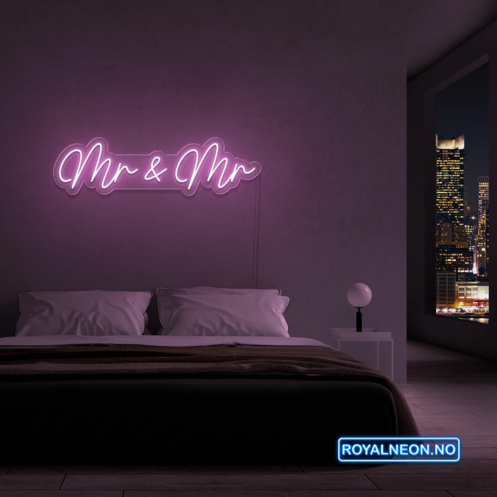 "Mr & Mr" LED NEONSKILT. Bestilling!