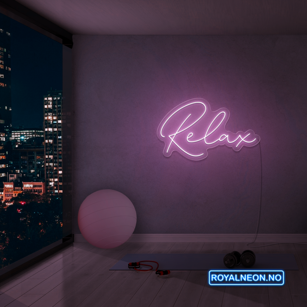 "Relax" Led Neonskilt. Bestilling!